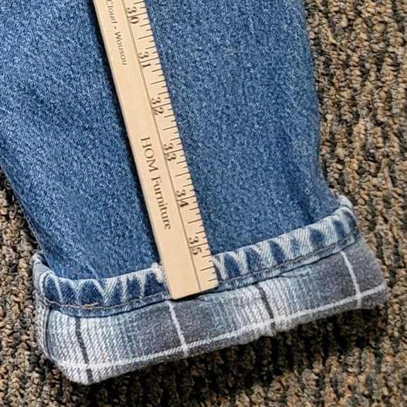 EUC Carhartt Women's Blue Flannel Lined Jeans 32x30 Super Warm!!! - Picture 9 of 13
